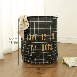 2 Colors Love My Home Printed Quilted storage Bag With Handle Storage Bin Closet Toy Box Container O