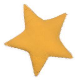 Mustard Star Tetra Cotton Decorative Pillow