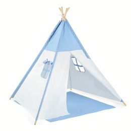 Authentic Teepee Play Tent Arrow Blue