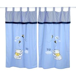 Blue Winnie the Pooh Kite Curtains