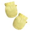 Soft Cotton Baby Gloves Newborn Mittens No Scratch Mittens,  Yellow(D0101H53LZG)