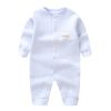 Breathable Newborn Baby Autumn Jumpsuits Bodysuit Infant Coverall, Light Blue(D0101H53Q0V)