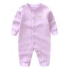 Breathable Newborn Baby Autumn Jumpsuits Bodysuit Infant Coverall, Purple(D0101H53QLU)