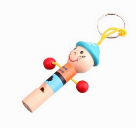 Set of 2 Cute Kids Learning Toy Wood Whistle Baby Educational Toy Color Random(D0101H59JJU)