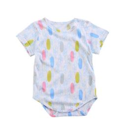Cute Pure Cotton Baby Summer Short Sleeve Bodysuit Newborn Clothes,No.5(D0101H5MXRY)