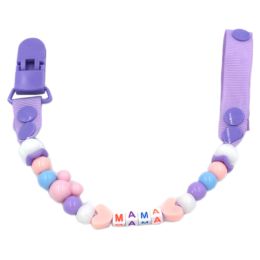 Baby Pacifier Leashes/Cases Special Pacifier Clips Pacifier Holder Purple Mama(D0101HEI1DY)