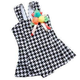 Cute Baby Girls Black Tartan Beach Suit Lovely Swimsuit 2-3 Years Old(90-100cm)(D0101HH8AT7)