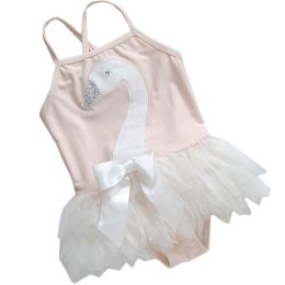 Cute Baby Girls Beautiful Swan Beach Suit Lovely Swimsuit 0-2 Years Old(75-85cm)(D0101HH8AUA)