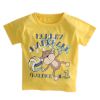 Monkey Pure Cotton Infant Tee Baby Toddler T-Shirt YELLOW 90 CM (12-18M)(D0101HHD40U)