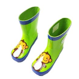 Toddler Rain Shoes Baby Rain Boot Rainy Day Wear Rubber Shoes GREEN Monkey(D0101HHD6SY)