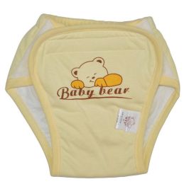 Washable Waterproof Baby Toddlers Pant Newborn Infant Reusable Diaper YellowBear(D0101HHDP0G)