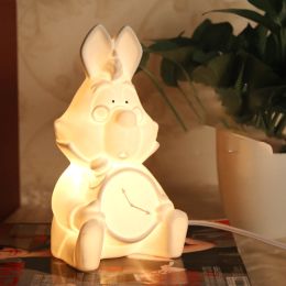 Mr. Alice White Rabbit Time Rabbit Table Lamp Night Light(D0101HHERT6)