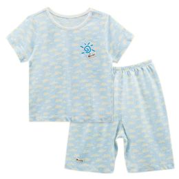BLUE Clouds Infant Short Slevees&Shorts 2 Pieces Baby Toddler Underwear Set 6-9M(D0101HHM74U)