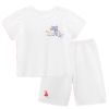 WHITE Infant Short Slevees&Shorts 2 Pieces Baby Toddler Underwear Set 6-9M(D0101HHM74Y)