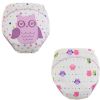 2 PCs Lovely Purple Owl Toddlers Reusable Washable Baby Newborn Diaper Pants M(D0101HHMP2V)