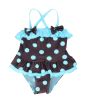 Beautiful Baby Girl Swimsuit Lovely Bow Spot Toddler Swimsuit Blue (2~3Y)(D0101HHMR37)