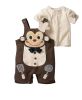 Cute Baby Overall Beautiful Baby Overall A Suit of Skirt And Overall Brown(D0101HHMR87)