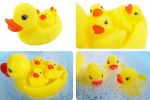 Creative Lovely Duck Family Wonderful Rubber Baby Squirt Bathtub Toys(D0101HHMRZA)