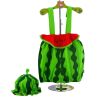 Cute Baby Overall Lovely Watermelon Overall A Suit of Overall And Hat Green(D0101HHMRZV)