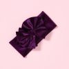 Baby Bows Velvet Headbands Turbans Hairband Headwraps Stretchy Wide Cross Knotted for Newborn Toddlers Kids(D0101HHVN2A)