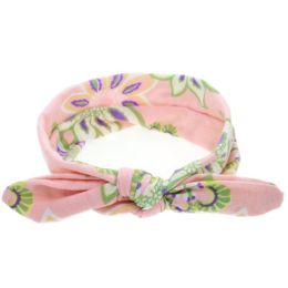 Baby Girl Headbands Bohemian Floral Style Vintage Flower Printed Elastic Head Wrap Twisted Hair Accessories(D0101HHVN2W)