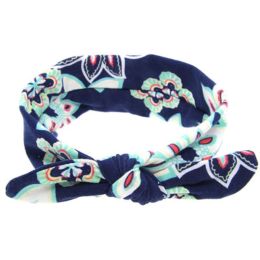 Baby Girl Headbands Bohemian Floral Style Vintage Flower Printed Elastic Head Wrap Twisted Hair Accessories(D0101HHVNG7)