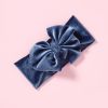 Baby Bows Velvet Headbands Turbans Hairband Headwraps Stretchy Wide Cross Knotted for Newborn Toddlers Kids(D0101HHVNIG)