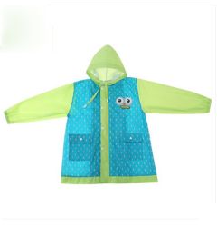 Korean Star Lovely Baby Raincoat Fashion Children Rainwear Blue Dot S(D0101HHZ84V)