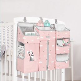 Sunveno Baby Storage Organizer Crib Hanging Storage Bag Caddy Organizer for Baby Essentials Bedding Set Diaper Storage Bag(D0101HPDY2Y)