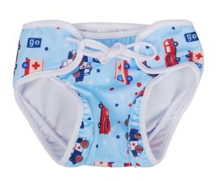 [Blue Car] Reuseable Baby Swim Diaper Lovely Infant Swim Nappy Swimwear(D0101HRU48U)