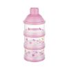 Baby Milk Powder Dispenser / Storage Container Three-Chamber Dispenser(pink)(D0101HXD1XW)