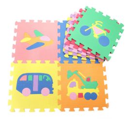 Colorful Waterproof Baby Foam Playmat Set-9pc, Cars(D0101HXDM3Y)