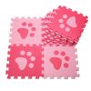 Colorful Waterproof Baby Foam Playmat Set-10pc, Red/Pink Foot(D0101HXDM4G)