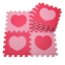 Colorful Waterproof Baby Foam Playmat Set-10pc, Red/Pink Heart(D0101HXDM4U)