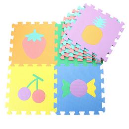 Colorful Waterproof Baby Foam Playmat Set-9pc, Fruits(D0101HXDMFW)