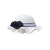 Summer Fashion Baby Girl Sun Protection Hat With Flowers (White)(D0101HXDV8W)
