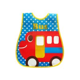 Baby Bib Best Home/Travel Bib Lovely Cartoon Design Soft,Waterproof Bus(D0101HXDVQY)