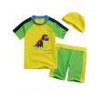 Yellow Dinosaur Boys Swimsuit Short Sleeve Beach Wear, 5-6 Yrs(D0101HXLM2G)
