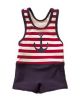 Red Striped Body Suit Sail Baby Boy Swimsuit, Under 2 Years Old, 2T(D0101HXLM4V)