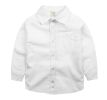 Little Gentleman Spring/Fall Long Sleeved Simple Dress Shirt/120CM Height/White(D0101HXYFR7)