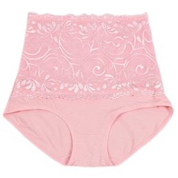 FLORAL Lace Postpartum Underwear Maternity Belly Band Breif L Pink Set of 3(D0101HXYTPU)
