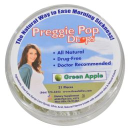 Three Lollies Preggie Pop Drops Natural Green Apple - 21 Pieces(D0102H7H0QU)