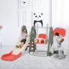 5-in-1 Toddler Slide and Swing Set, Kids Play Climber Slide Playset w/Basketball Hoop, Soccer Goal, Golf RT(D0102HEY4LV)