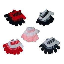 Toddler's Magic Stretch Gloves - Striped Case Pack 24(D0102HH8Q4A)