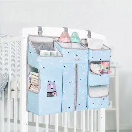 Sunveno Baby Storage Organizer Crib Hanging Storage Bag Caddy Organizer for Baby Essentials Bedding Set Diaper Storage Bag(D0102HHJHDV)