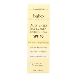 Babo Botanicals - Sunscreen - Daily Sheer - SPF 40 - 1.7 oz(D0102HRXQIG)