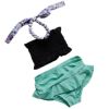 Cute Baby Girls Beach Suit Lovely Black Bikini Swimsuit 2-3 Years Old(90-100cm)(D0101HH8A3W)