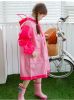 Korean Star Lovely Baby Raincoat Fashion Children Rainwear Deep Pink Dot S(D0101HHZ84A)