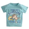 Monkey Pure Cotton Infant Tee Baby Toddler T-Shirt TEAL 90 CM (12-18M)(D0101HHD4JA)