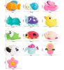 5 Creative Lovely Duck/Frog/Pig/Turtle/Cow Wonderful Baby Squirt Bathtub Toys(D0101HHMRDW)